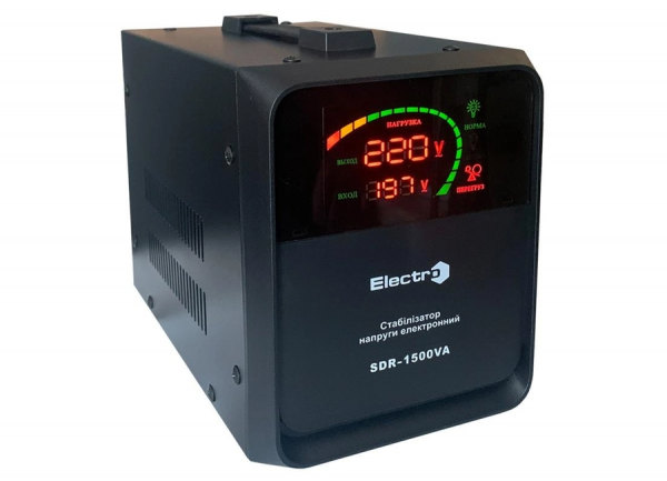 Стабілізатор напруги SDR-1500, 1,5кВА, електронний, напольний ElectrO